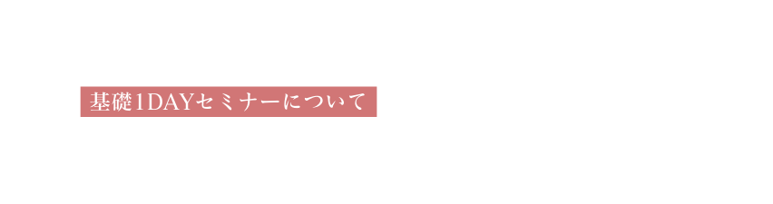 基礎1DAYセミナーについて